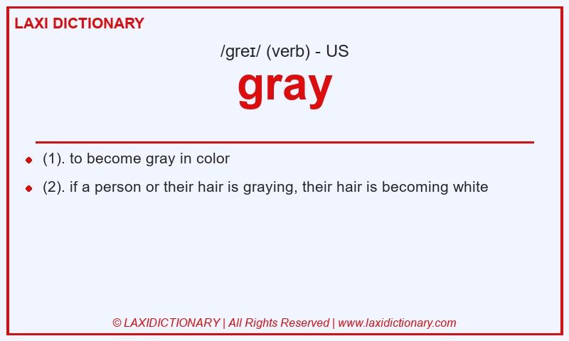 Definition gray in American English