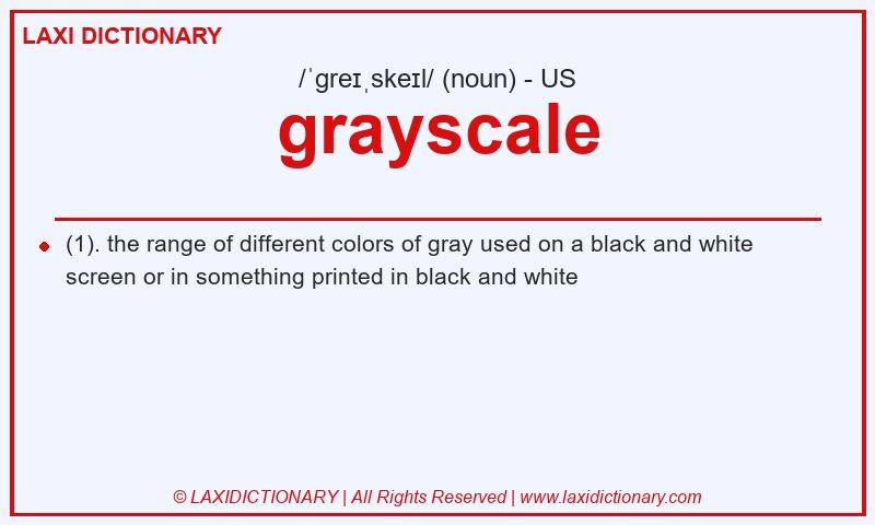 Definition grayscale in American English