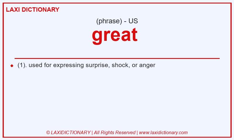 Definition great in American English