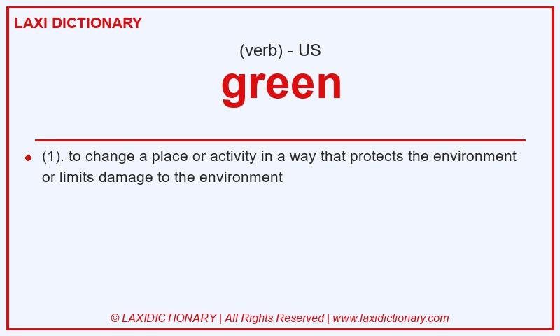 Definition green in American English