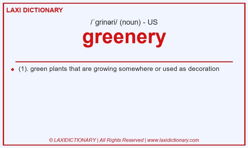 Definition greenery in American English