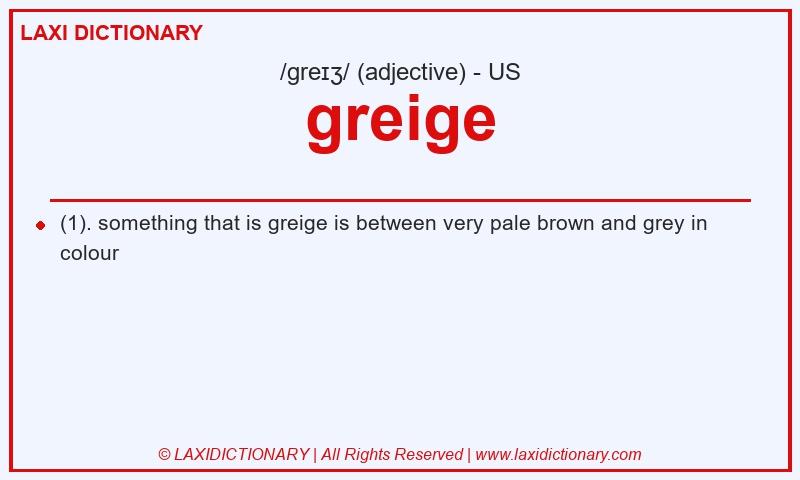 Definition greige in American English