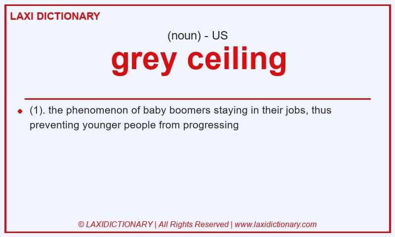 Definition grey ceiling in American English