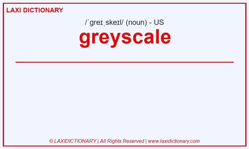 Definition greyscale in American English
