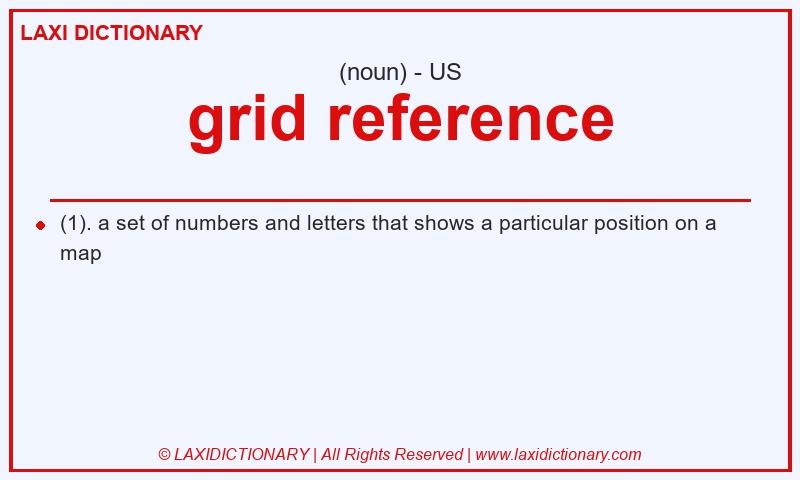 Definition grid reference in American English