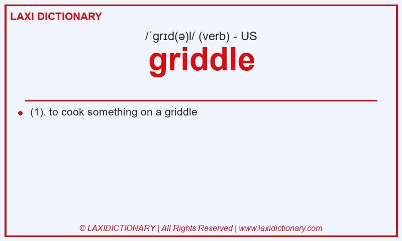 Definition griddle in American English