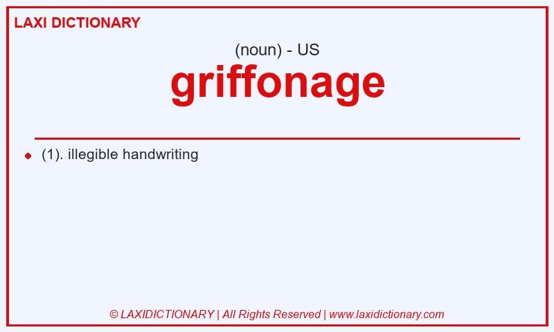 Definition griffonage in American English