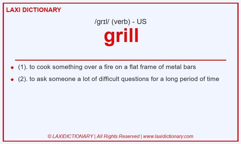 Definition grill in American English