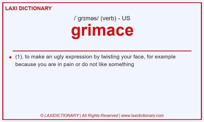 Definition grimace in American English