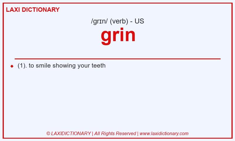 Definition grin in American English