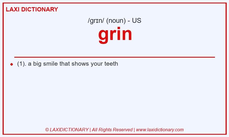 Definition grin in American English