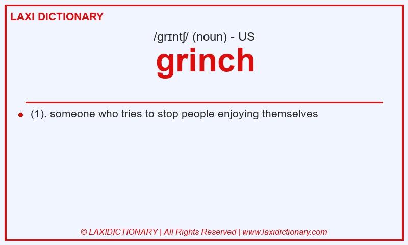 Definition grinch in American English