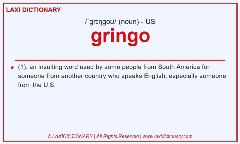 Definition gringo in American English