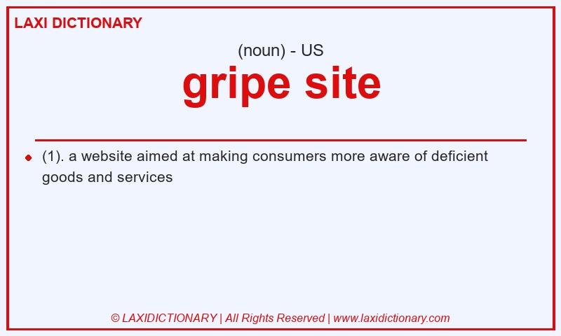 Definition gripe site in American English