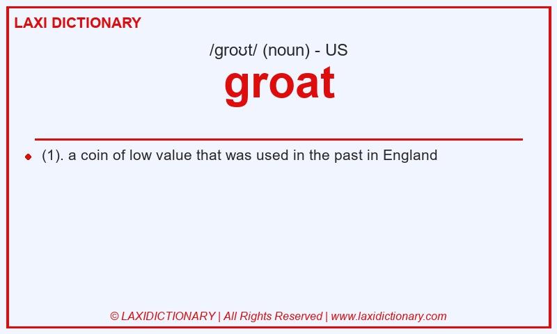 Definition groat in American English