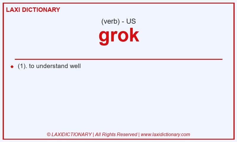 Definition grok in American English