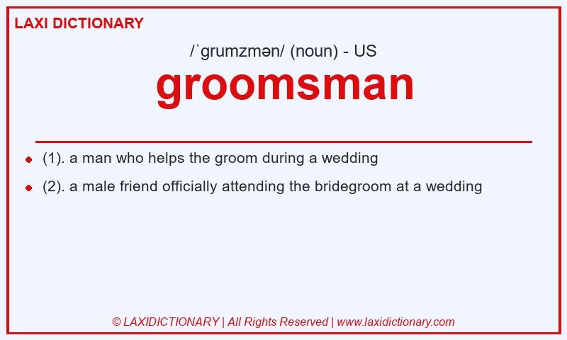 Definition groomsman in American English