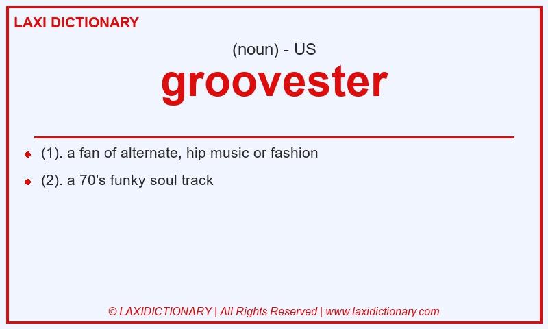 Definition groovester in American English