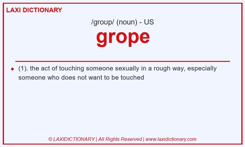 Definition grope in American English
