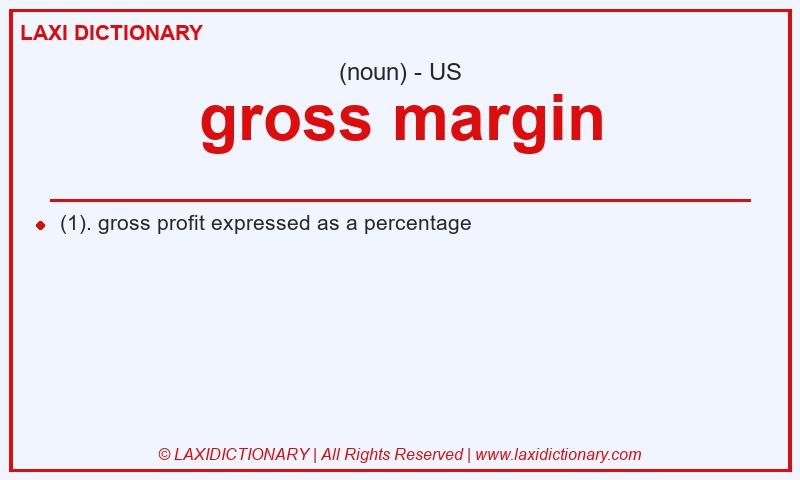 Definition gross margin in American English