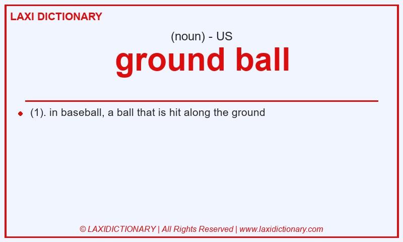 Definition ground ball in American English