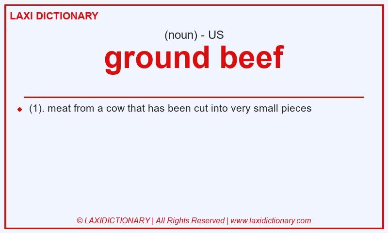 Definition ground beef in American English