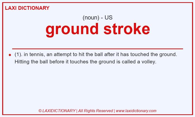 Definition ground stroke in American English