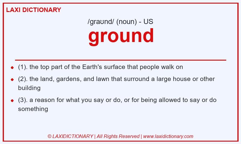 Definition ground in American English