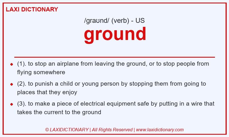 Definition ground in American English