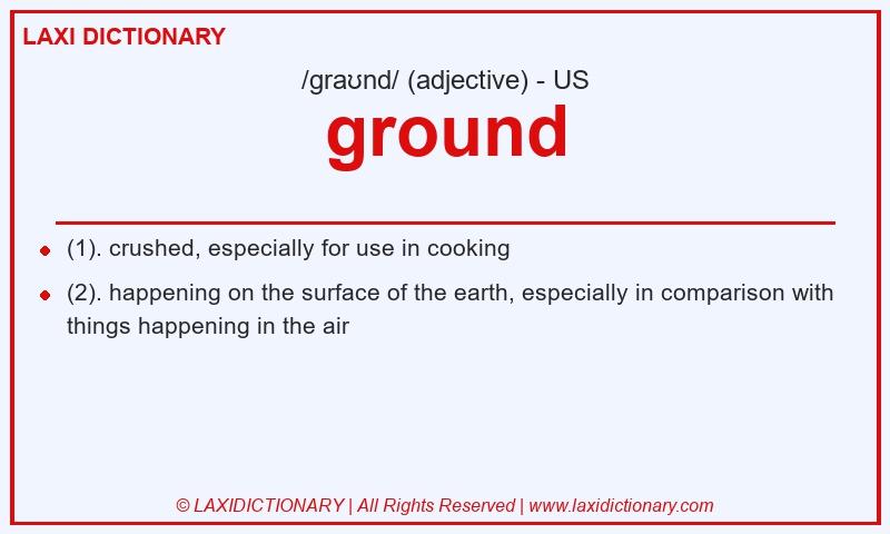 Definition ground in American English