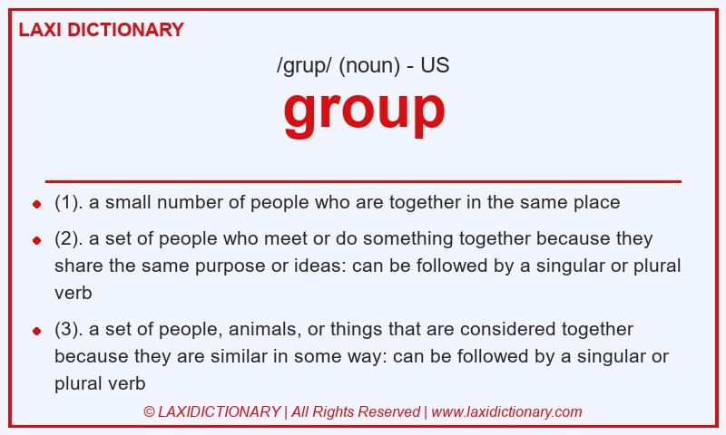 Definition group in American English