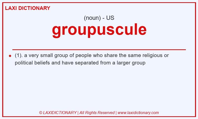 Definition groupuscule in American English