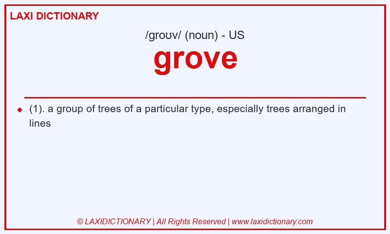 Definition grove in American English