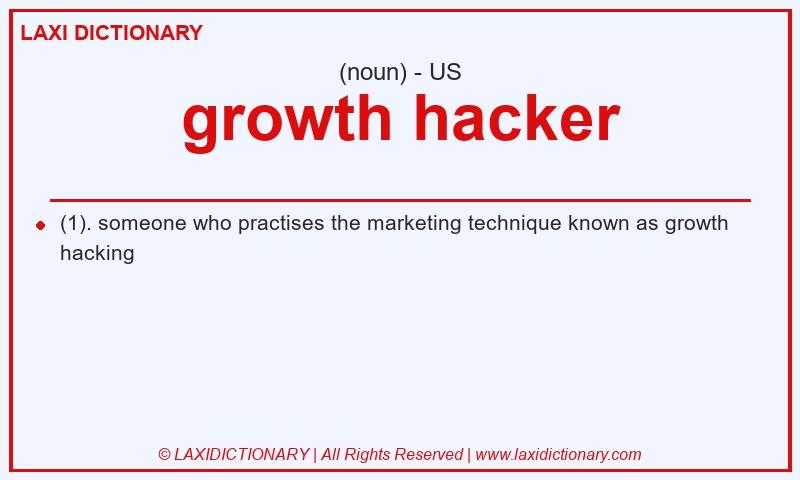 Definition growth hacker in American English