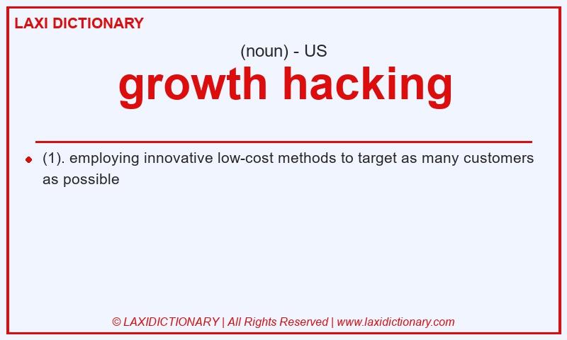 Definition growth hacking in American English