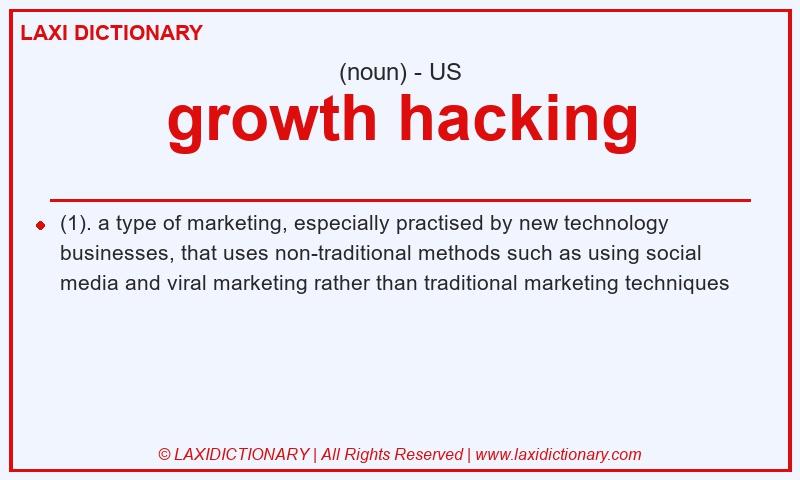Definition growth hacking in American English