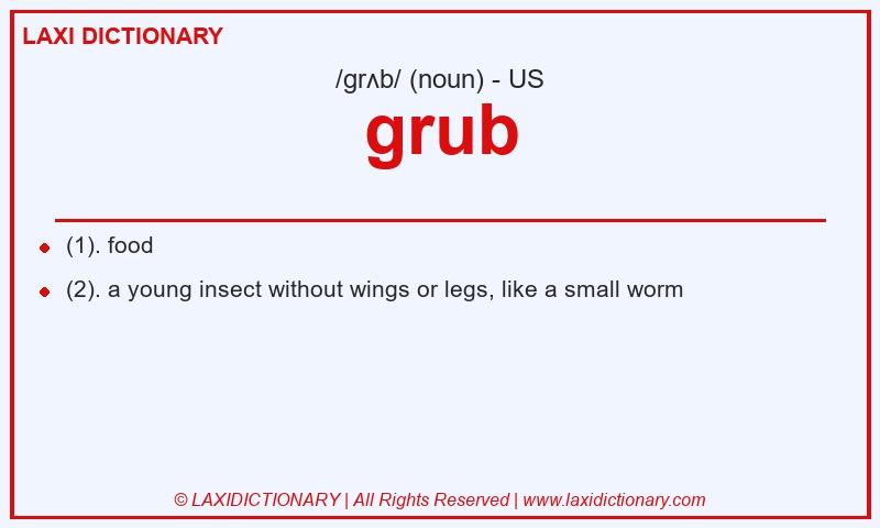 Definition grub in American English