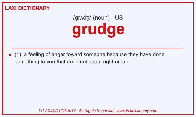 Definition grudge in American English