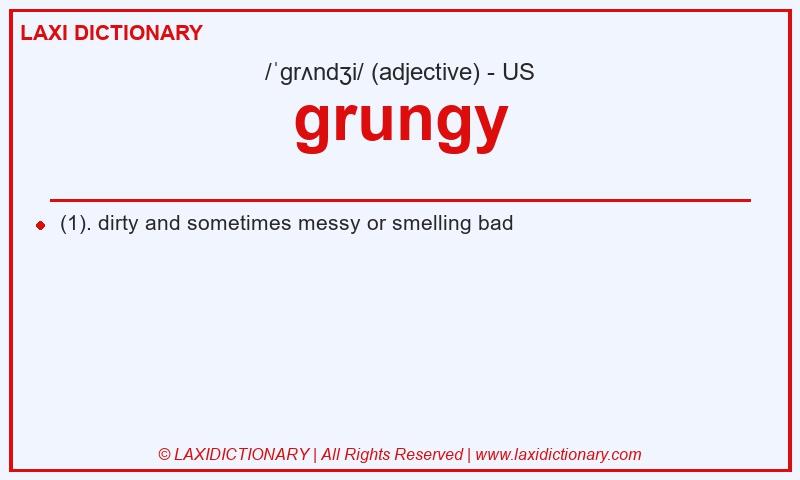 Definition grungy in American English