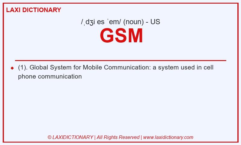 Definition GSM in American English