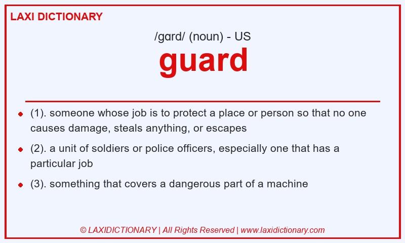 Definition guard in American English