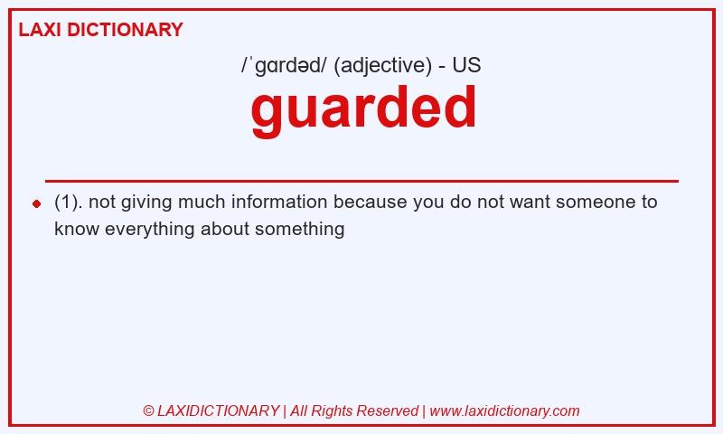 Definition guarded in American English