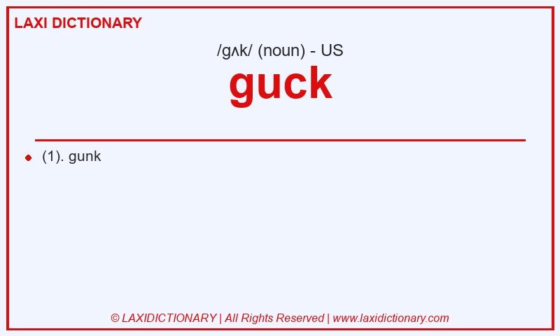 Definition guck in American English