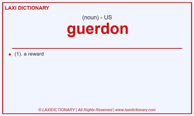 Definition guerdon in American English