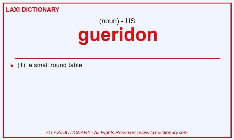 Definition gueridon in American English