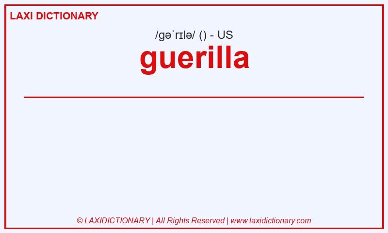 Definition guerilla in American English