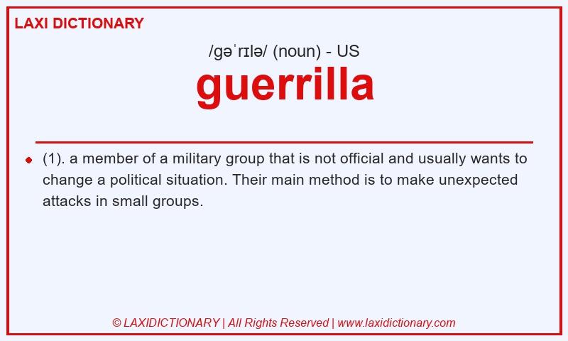 Definition guerrilla in American English