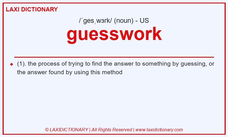 Definition guesswork in American English