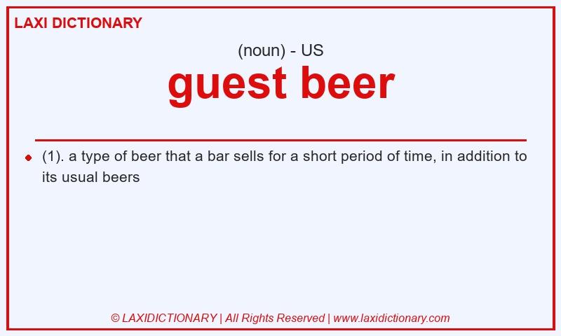Definition guest beer in American English
