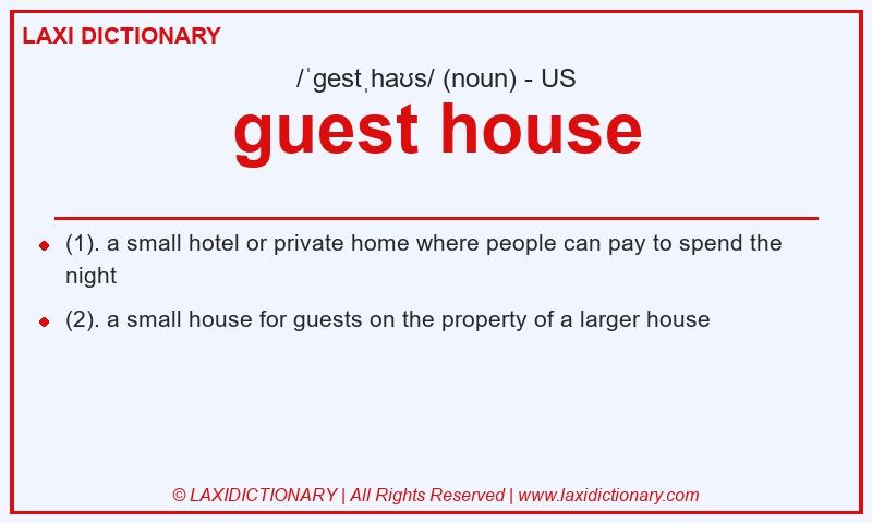Definition guest house in American English